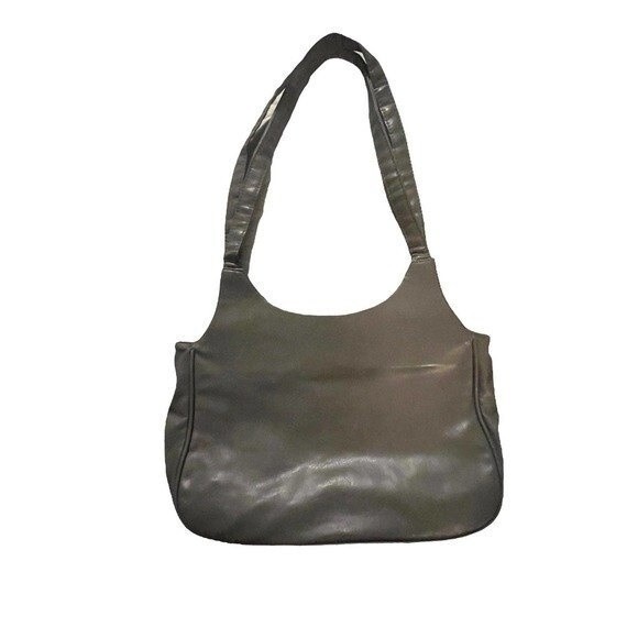 Tandem of California Vintage Tan-Sacs Grey Leather Purse Shoulder Bag - Picture 3 of 11